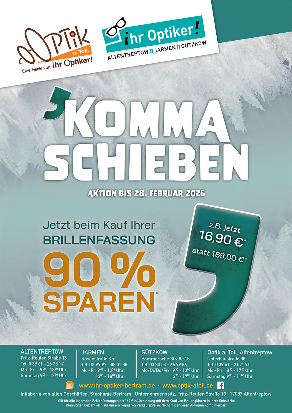komma schieben
